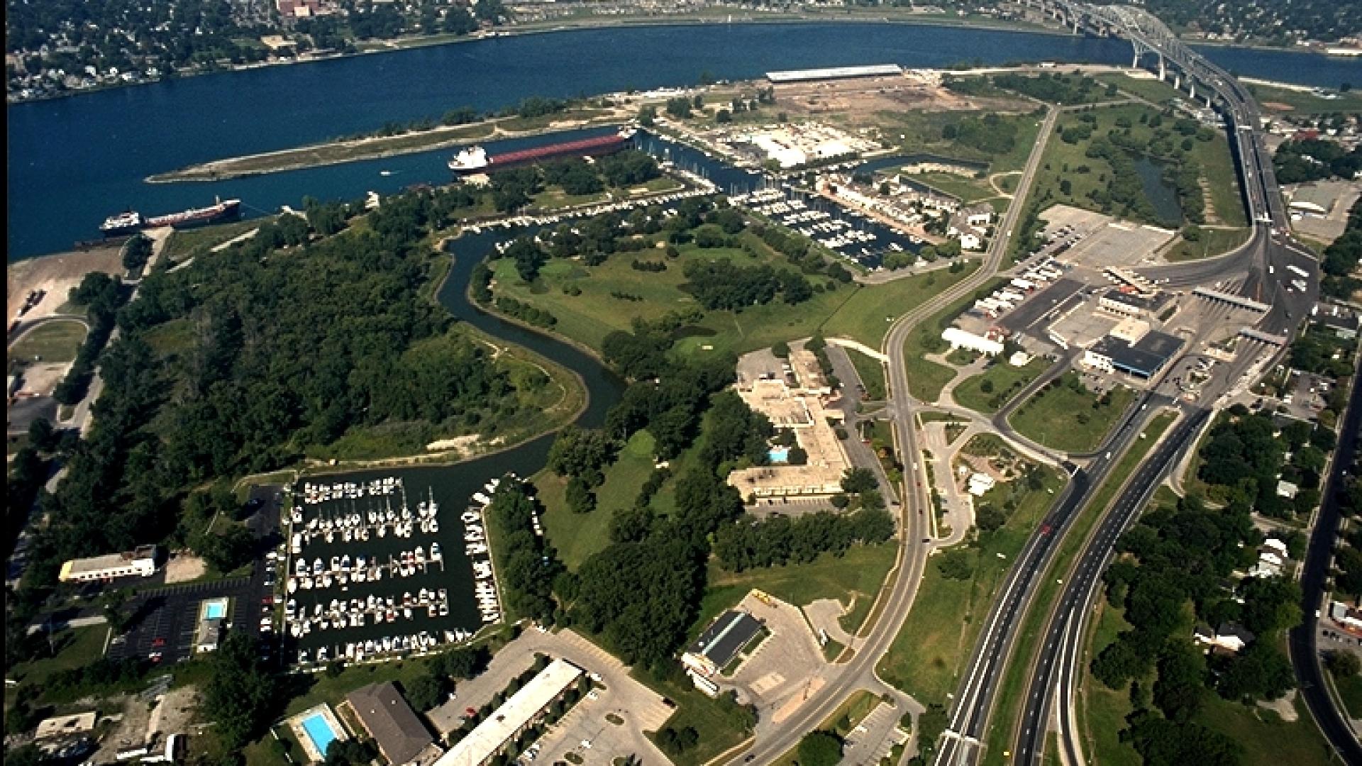 Aerial view of Point Edward 