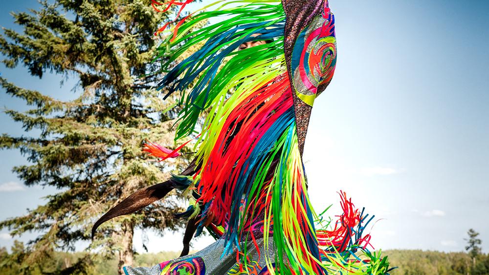 Chippewa dancer in the sunlight